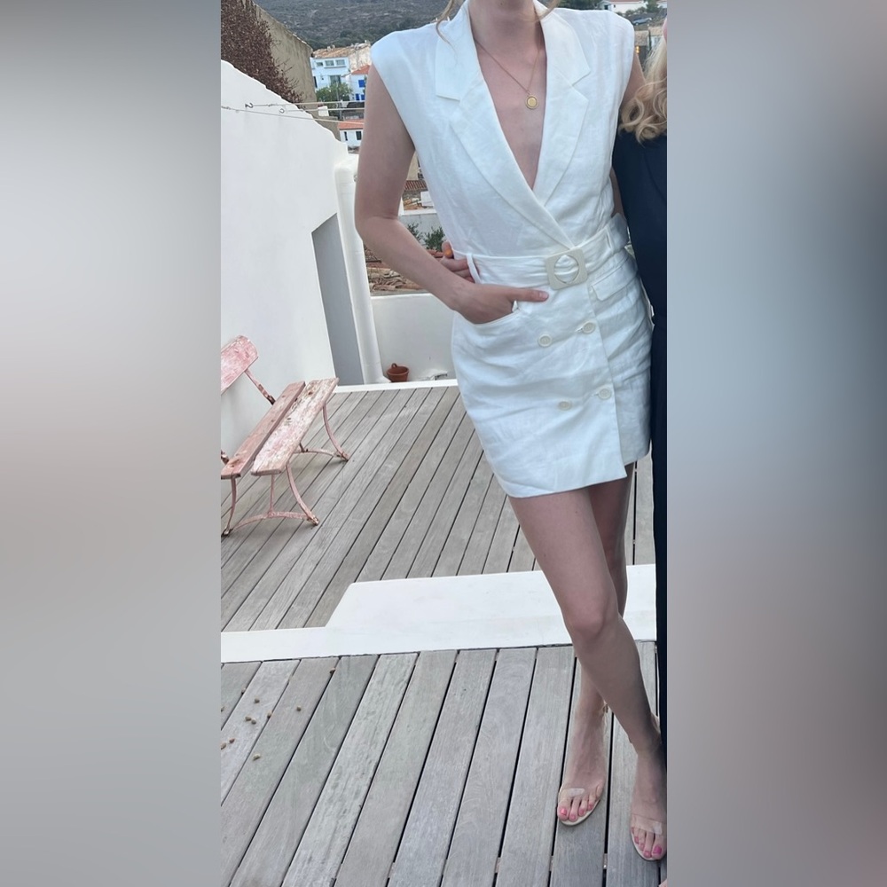 Mango button up dress with belt